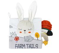 Sensory Animal Tail Book Toddler Crinkle Book Developmental Cognitive Fabric Toy Preschooler Teaching Interactive Learning Soft