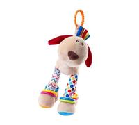 Sensory Baby Bed Bells Crib Mobile Cartoon Giraffe Plush Toy with Teether Rattle Soothing Pendant for Infant Teething Rattle Bed