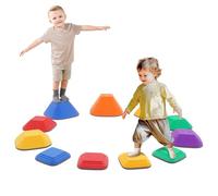 Sensory Balance Stepping Stones for Kids,11 PCS Durable Stackable Non-Slip Balance Stones,Obstacle Courses Toys Indoor & Outdoor to Boost Balance & Motor Skills,Gifts for Girls and Boys