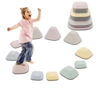 Sensory Balance Stepping Stones for Kids,11 PCS Durable Stackable Non-Slip Balance Stones,Obstacle Courses Toys Indoor & Outdoor to Boost Balance & Motor Skills,Gifts for Girls and Boys