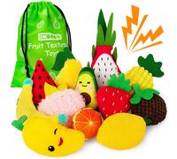 Sensory Bean Bag,Texture Sensory Beanbags,12 Fidget Sensory Toys , Fruit Sensory Bean Bags with Storage Bag, Special Needs Developmental Toys for