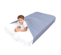 Sensory Bed Sheet for Kids Twin Size Compression Alternative to Weighted Blankets - Help Increase Calm and Comfort - Breathable, Stretchy, Adjustable (Gray, Twin)