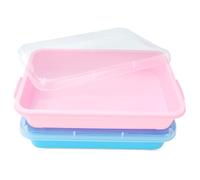 Sensory Bin Play Tray with Lid Sand box 2 Pcs 15in Portable Large plastic Tray Fill with Sand, Water, Beads and More