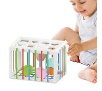 Sensory Bin Toys - Rainbow Building Blocks Matching Box, Early Education Toys, Soft Safe Colorful Pieces | Fun Learning Solution For 1-Year-Old Children Development Ac