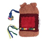 Sensory Blanket and Muff Dog for Adults Elderly, Tactile Activity Blanket with Plush and Beech Wood Elements, Calming Hand Fidget Tool for Anxiety Relief and Cognitive