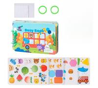 Sensory Book Toy,Cartoon Fun Activity Book - Educational Math Learning Game, Travel Interactive Game, Hands-On Skills Activities For Kids Ages 3+