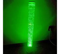 Sensory Bubble Floor Lamp 7 Color Changing LED Mood Night Light Bubble Fish Lava Lamp - Silver Base - 2.5 Feet Tall -for Home Office Decor