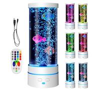 Sensory Bubble Light - Interactive Water Column Illumination, Soothing Visual Stimulation Ornament, Transparent Standing Lamp Design | Cabinet Table Ambient Night Glow for Children Adults Area