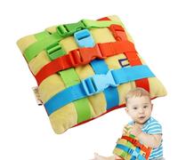 Sensory Buckle Pillow - mantessori Buckle Plush Toy, Early Learning Cushion | Motor Skill Practice Aid, Interactive Doll For taddlers, Problem Solving Pad, Classroom Must Have For Preschool Fun