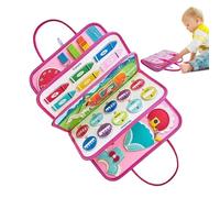 Sensory Busy-Book - Felt Educational Board, Interactive Learning Pages | Creatives Long Lasting Travel Learning Toy for Preschool Kindergarten Counting Letters Shapes Math Language Tracing