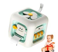 Sensory Busy Cube,Early Development Fine Motor Skills Travel Game - Busy Activity Cube Toys,for Children Boys Girls Birthday Holiday Festive Airplane