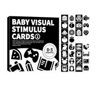 Sensory Cards for Babies, Black and White Sensorial Development Cards | Interactive Visual Learning Cards for Toddlers Boys and Girls