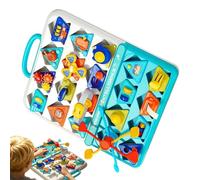 Sensory Charts - Interactive Color And Fine Motor Skills | Travel Toy Sensory Activity Chart | For Boys Girls Kindergarten Home School Car Airplane