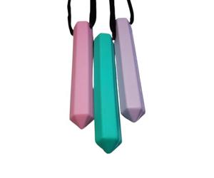 Sensory Chew Necklace Chewelry for Kids, Teens or Adults with Autism ADHD Who Need to Stim Chew Bite or Fidget Chewy Aids Help Concentration Biting 3 Pack PTL