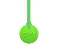Sensory Chew Necklace with Lanyard - Green - Video Game Gamer Chew for Kids with Autism, Anxiety & ADHD - 100% Food Grade Silicone - Sensory Oojamabobs (Plain Green, 70cm Lanyard)