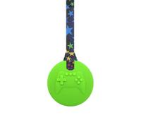 Sensory Chew Necklace with Lanyard - Green - Video Game Gamer Chew for Kids with Autism, Anxiety & ADHD - 100% Food Grade Silicone - Sensory Oojamabobs (Stars, 54cm Lanyard)