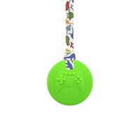 Sensory Chew Necklace with Lanyard - Green - Video Game Gamer Chew for Kids with Autism, Anxiety & ADHD - 100% Food Grade Silicone - Sensory Oojamabobs (Dinosaurs, 54cm Lanyard)