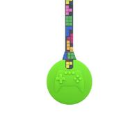 Sensory Chew Necklace with Lanyard - Green - Video Game Gamer Chew for Kids with Autism, Anxiety & ADHD - 100% Food Grade Silicone - Sensory Oojamabobs (Gaming, 54cm Lanyard)