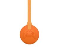 Sensory Chew Necklace with Lanyard - Orange - Video Game Gamer Chew for Kids with Autism, Anxiety & ADHD - 100% Food Grade Silicone - Sensory Oojamabobs (Plain Orange, 70cm Lanyard)