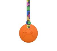 Sensory Chew Necklace with Lanyard - Orange - Video Game Gamer Chew for Kids with Autism, Anxiety & ADHD - 100% Food Grade Silicone - Sensory Oojamabobs (Gaming, 54cm Lanyard)