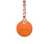 Sensory Chew Necklace with Lanyard - Orange - Video Game Gamer Chew for Kids with Autism, Anxiety & ADHD - 100% Food Grade Silicone - Sensory Oojamabobs (Foxes, 54cm Lanyard)