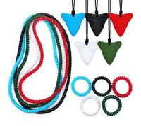 Sensory Chew Necklaces for Boys Girls, 15 Pack Stretchy Chewy Necklace Coil Bracelets for Kids with Autism Anxiety ADHD SPD, Sensory Chew Toys Reduce Chewing Biting Fidgeting for Adult Chewer