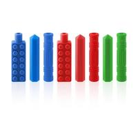 Sensory Chew Pencil Topper, Non-Toxic Silicone Chew Necklace, Chew Toys for Autistic Children, Oral Motor Chewing Tether for Kids Toddlers with Teething, ADHD, Autism, Biting Needs