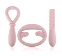 Sensory Chew Toys,Oral Motor Chew Tool,Silicone chewlery Teether for Kids with Teething,ADHD, Autism, SPD, Oral Motor Stimulation, Special Needs,chewies for Sensory Autistic (LightPink)