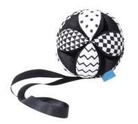 Sensory Clutch Ball Toy - 10cm Soft Tactile Sphere, Visual Stimulation Activity Toy, Portable Teething Massage Balls, Black White Textured Development Ball For Grasping Playtime Growth