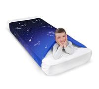 Sensory Compression Blanket | Elastane Bed Sheet for Kids & Adults | Deep Relaxing Feeling, Release Oxytocin | Helps With: SPD, Anxiety, ADHD, Autism | Star Theme | Breathable & Stretchable | Twin