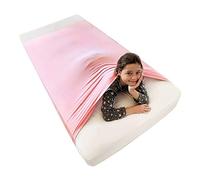 Sensory Compression Blanket for Kids Sensory Bed Sheet - Help Kids Ages 5+ Settle Down at Nighttime - Comfortable Sleeping Bedding (Single, Pink)
