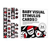 Sensory Developmental Flashcard,Sensory Developmental Black White Card Set - Interactive Education Visual Stimulation Flashcard for Toddler Girls Boys Kid