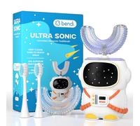 Sensory Electric Toothbrush 360° U-Shaped Round Toothbrush with Mouthguard for 2-7 Years Old Kids - Automatic Memory Function - 5 Toothbrush Modes with Multiple Heads - Essential