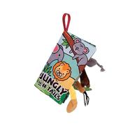 Sensory Fabric Book, Early Learning Cloth Toy, Washable Preschool Activity Story with Animal Tails, Interactive Educational Book for Car Travel Stroller Nursery Kids Ages 0-3