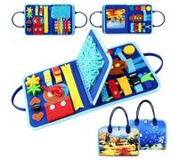 Sensory Fidget Blanket for Adults - Calming & Comfort Activity for Seniors, Anxiety Relief with Tactile Stimulation, Soft Security Blanket for Dementia Support and Toddler Early Learning