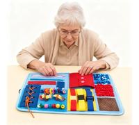 Sensory Fidget Blanket for Adults & Seniors, Dementia Products for Elderly Alzheimers, Memory Loss Fidget Toys, Calming & Comforting Activities Focus Busy Board for Autistic Children