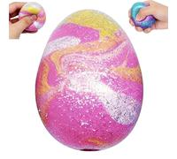 Sensory Fidget Egg Toy, Squeeze Stress Relief Ball with Solid Soft Technology, Silent Focus Tool for Office Desk, Anxiety Relief Gifts, 3.25 Inch Tactile Sensory Toy (Multicolor-I)