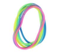 Sensory Fidget Necklace for Boys and Girls, 6 Pack Stretch Coil Necklaces for Kids with Autism ADHD SPD, Oral Motor Aids Toys Reduce Fidgeting for Kids