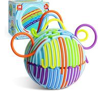 Sensory Fidget Toy for Kids & Adults, Sensory Activity Ball with 16 Bands, Soothing Toy for Autism & ADHD for Concentration & Stress Relief, Travel Friendly with Practical