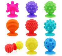 Sensory Fidget Toys, 8Pack Suction Toys-Different Textures and Colors, Squishy Fidget Toys for Kids with Autism, Anxiety Fidget Toy-Great for Classroom
