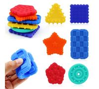 Sensory Fidget Toys Age 4+, 6 Pack Squishy Fidget Toys for Autism-Bright Colors & Textured Shapes, Sensory Stretchy Toy for Kids, Small Special Needs Toys for Toddler Girls Boys Adults