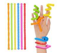 Sensory Fidget Toys for Kids 6pcs, Autism Toys Colorful Quiet Sensory Textured Noodles Stretchy Fidgets Toys Durable Suitable for Autism ADHD Stress Anxiety People Under Pressure to Relieve Stress