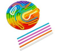 Sensory Fidget Toys for Kids Toddler Boys ,Sensory Activity Board for Stress Anxiety Autistic ADHD, Calm Down Travel Airplane Essentials Toys for 3+ Year Old, Stuffers Gifts for Teens Girls(Rainbow)