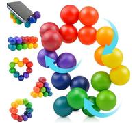 Sensory Fidget Toys for Kids Toddler Girls,Autism Rainbow Fidget Ball Autistic ADHD Quiet Cool Desk Toys,Quiet Fidget Toys,Traveling Toys Stocking Stuffers Gifts for Adult Boy 3-12 Year Old Age
