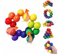Sensory Fidget Toys for Kids Toddler Girls,Autism Rainbow Fidget Ball Autistic ADHD Quiet Cool Desk Toys,Quiet Fidget Toys,Traveling Toys Stocking Stuffers Gifts for Adult Boy 3-12 Year Old Age