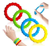 Sensory Fidget Toys Special Needs Students - 4 Pack Chew Sensory Bracelet Calming Autism Toy Students, Quiet Fidgets & Texture Anxiety Toys for Classroom Prizes, Gifts Christmas Stocking Stuffers