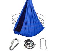 Sensory Full Body Socks, Hanging Yoga Towel, Sensory Vertical Towel,Stretchy Sensory Body Sox For Stress Reduction With Accessories(Blau)