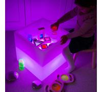 TickiT Sensory Mood Play Cube, LED Colour-Changing Sensory Light Table, Messy Play Table, Sensory Room Equipment, Toys for Autism