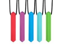 Sensory Hexagon Chew Necklace - Calming Silicone Teething Pendant for Kids & Adults with Breakaway Clasp, Food-Grade Material for Autism, ADHD, SPD