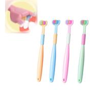 Sensory Joy Toothbrush - 3-Sided Toothbrush,Soft Bristles V Shaped Toothbrush,Three Sided Soft Hair Tooth Toothbrush (Child,M)